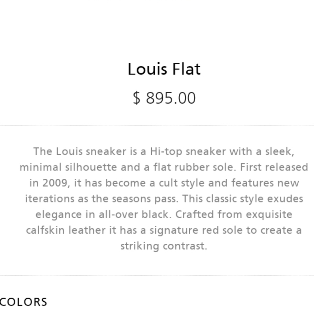 Authentic Christian Louboutin Flat Calf Sneakers - Picture 8 of 9